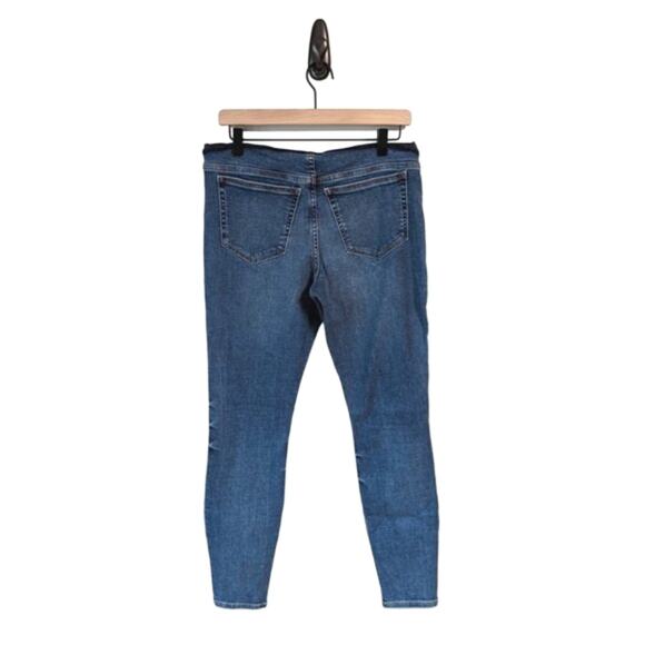 J. Crew Maternity Jeans 28 / 6 Over Belly Distressed Preppy Stretch Medium Wash - Picture 5 of 7